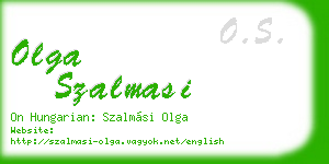 olga szalmasi business card
